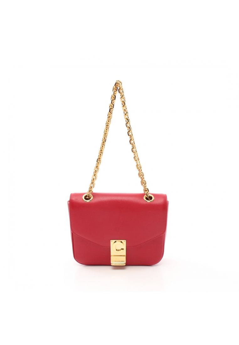 Celine 二奢 Pre-loved CELINE C See Small W chain shoulder bag leather Red