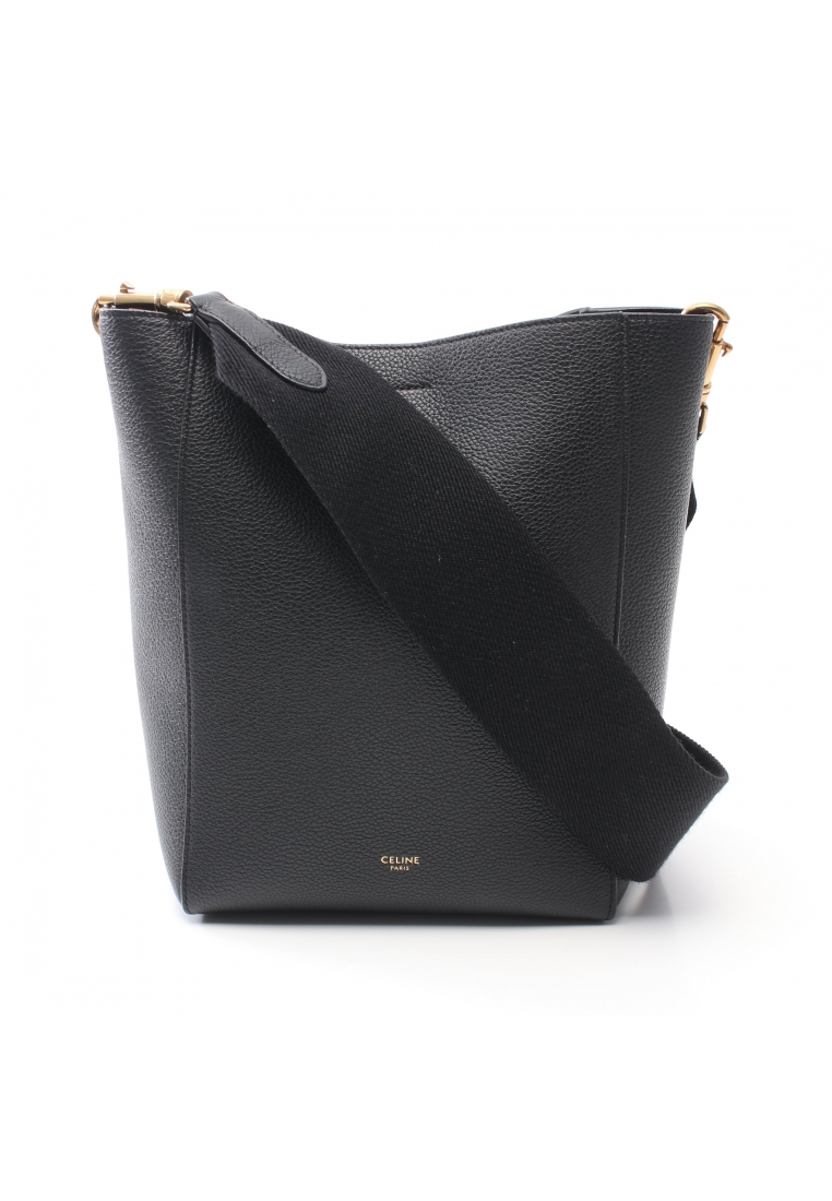 二奢 Pre-loved Celine Sangle bucket Small Shoulder bag leather black