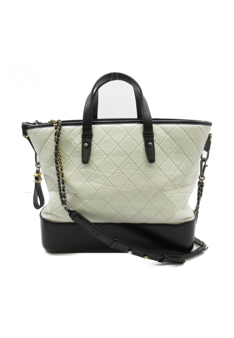 二奢 Pre-loved Chanel Gabriel De 2way shoulder bag Shoulder bag leather white black