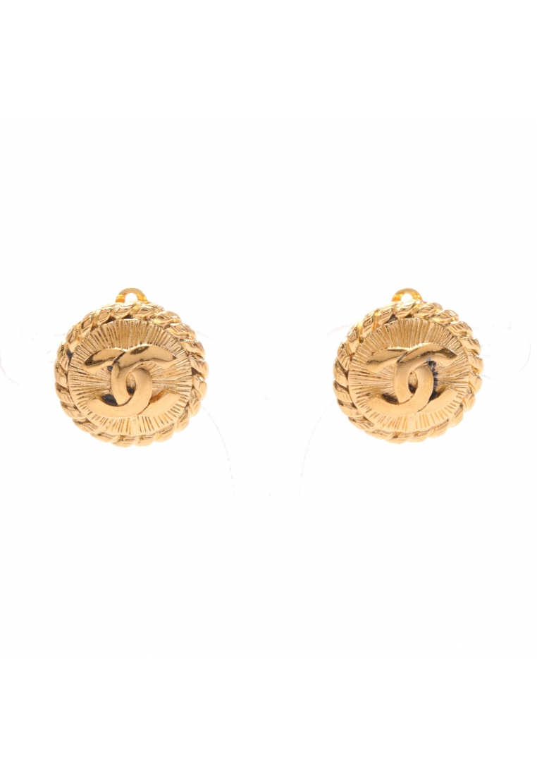 二奢 Pre-loved CHANEL coco mark earrings GP gold vintage