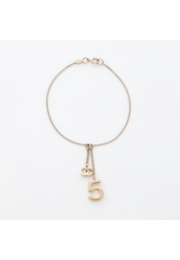 CHANEL 二奢 Pre-loved Chanel No.5 coco mark bracelet GP Champagne Gold 05A