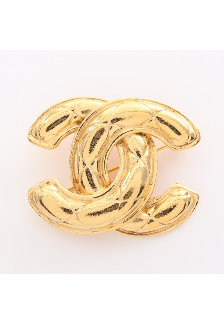 CHANEL 二奢 Pre-loved Chanel coco mark brooch GP gold vintage