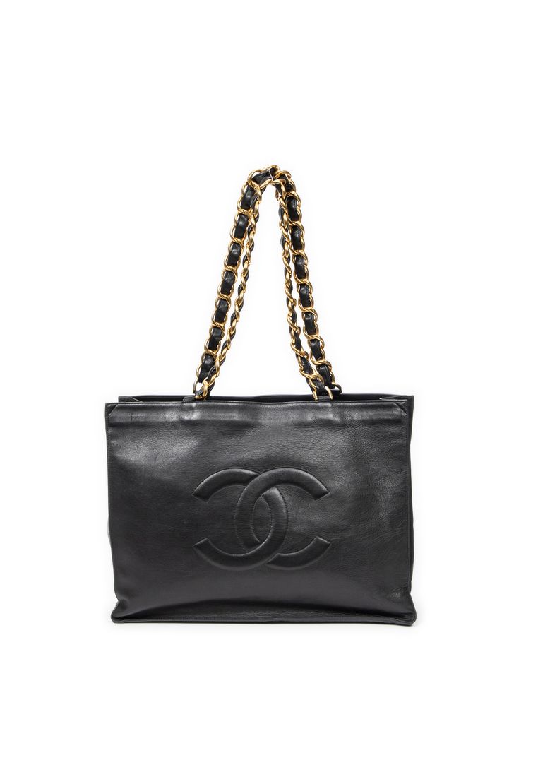 Chanel Pre-Loved Vintage CC Large Shopping Tote