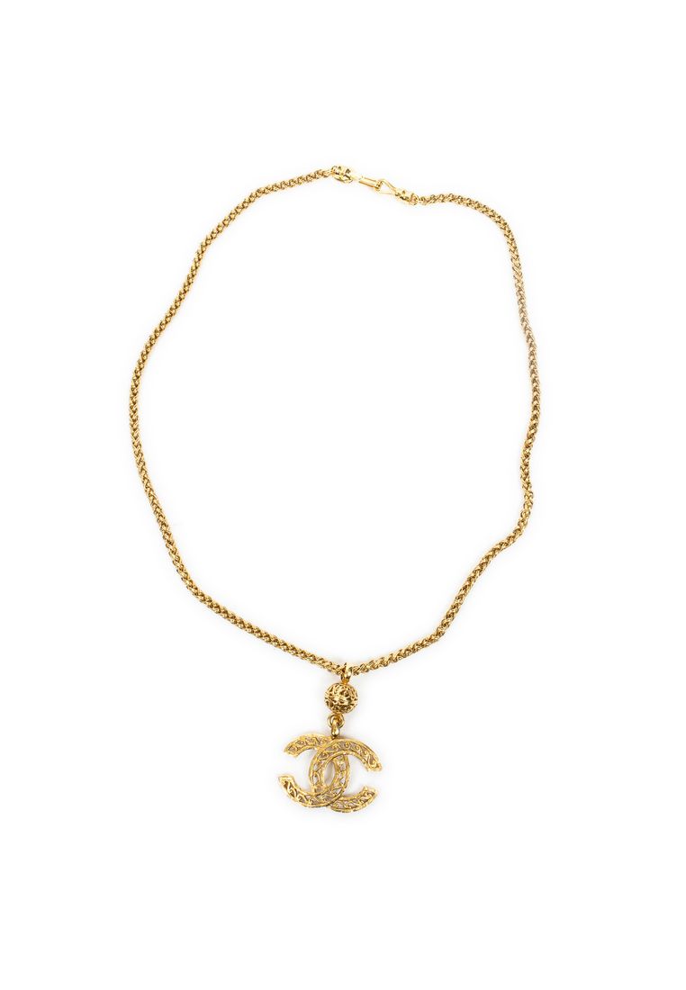 Chanel Pre-Loved Large CC Pendant Chain Necklace