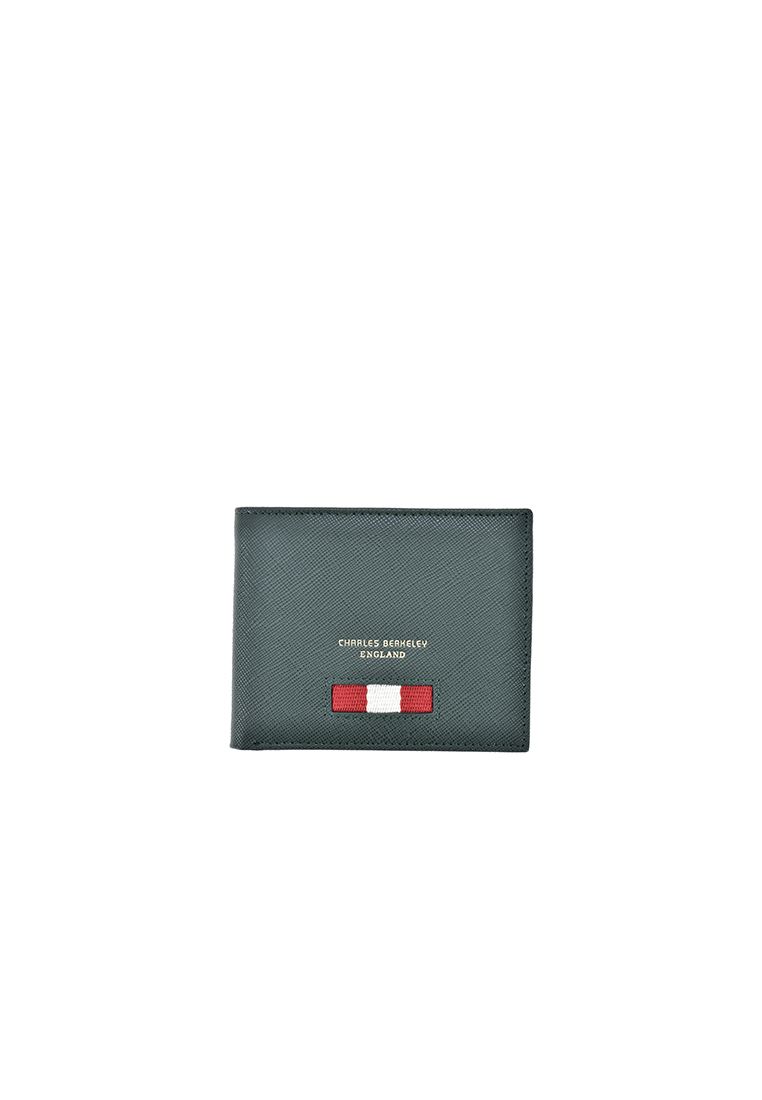 Charles Berkeley Mens Leather Wallet Burton - XY-23006 - Dark Green