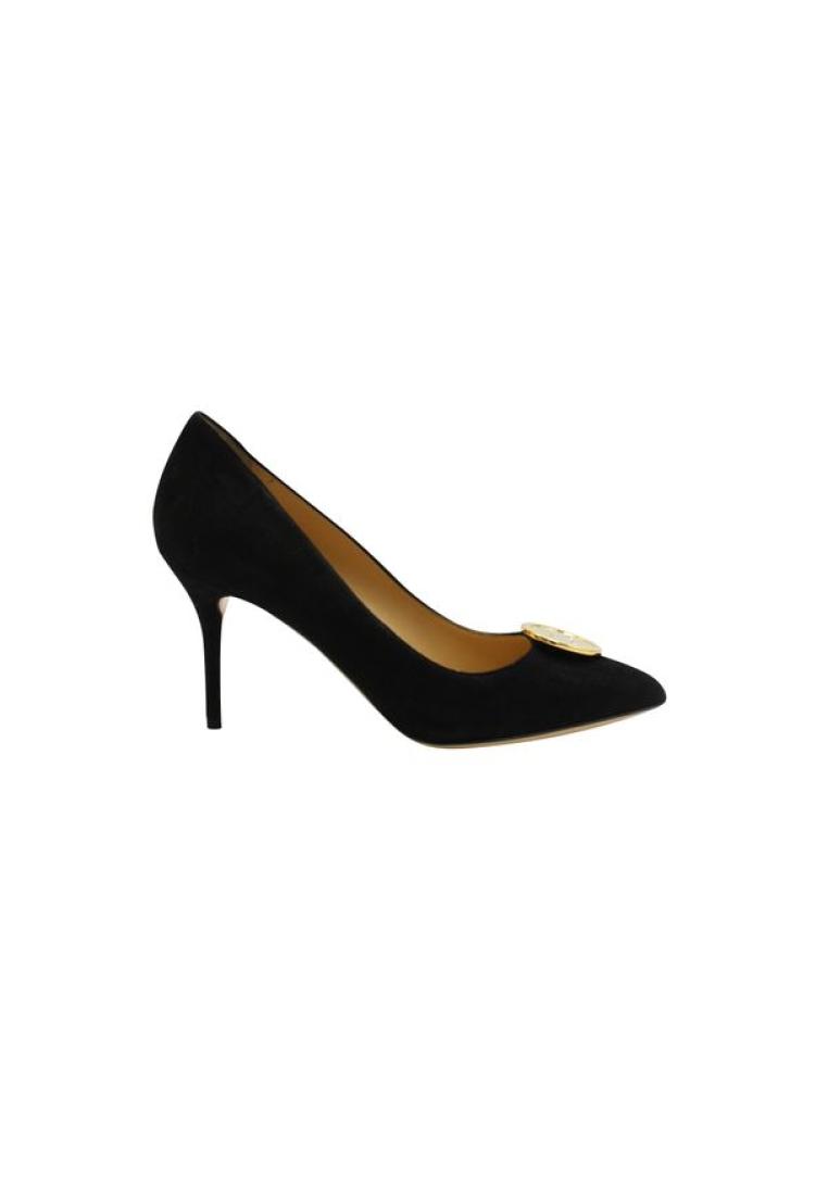 Charlotte Olympia Pre-Loved CHARLOTTE OLYMPIA Black Suede Limited Edition Desiree Button Up Pumps