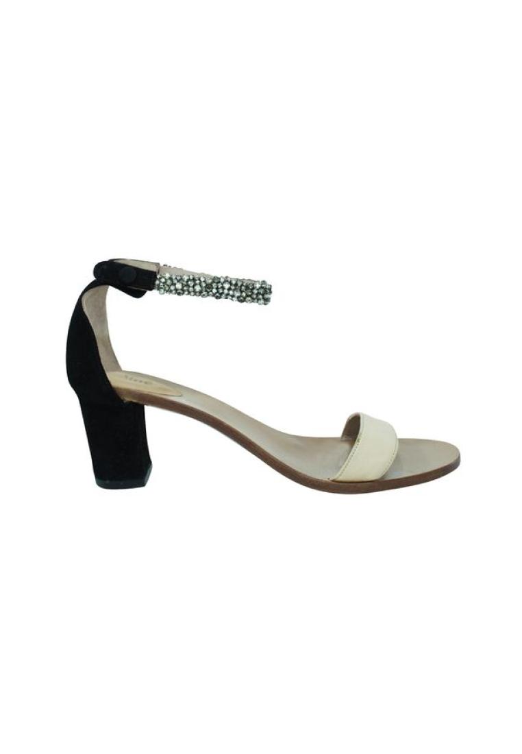 Pre-Loved Chloé Black, Beige and Silver Sandals