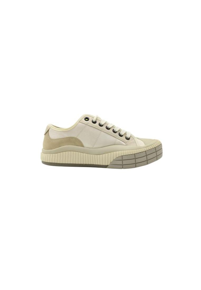 Pre-Loved Chloé Off-Whitte Sneakers with Neon Green Details