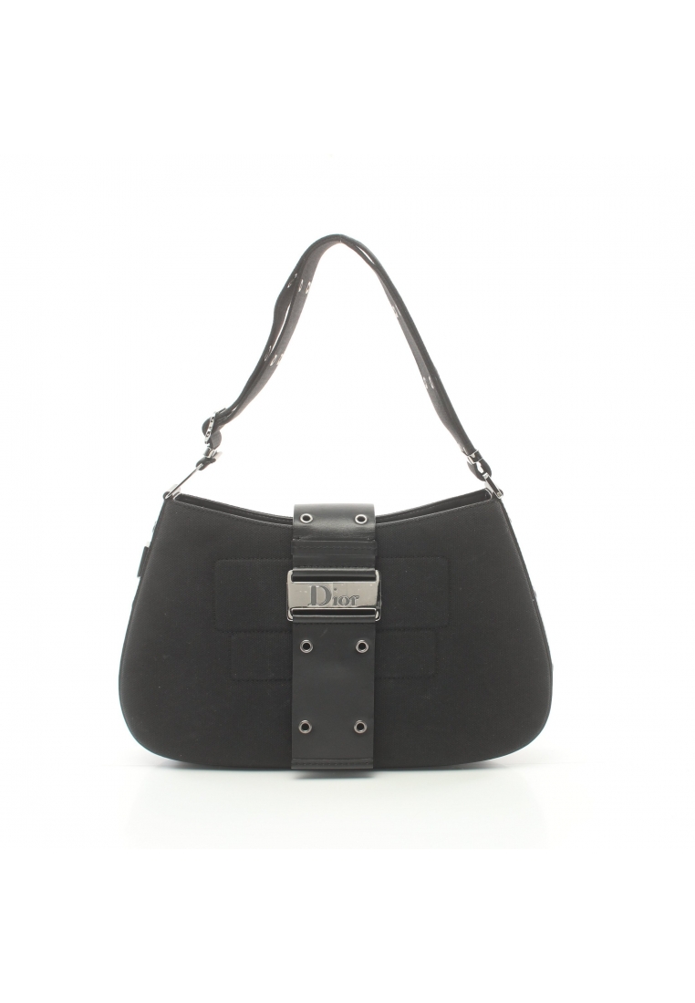 二奢 Pre-loved Christian Dior Shoulder bag canvas leather black logo