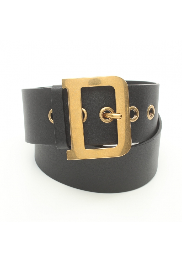 二奢 Pre-loved Christian Dior DIORQUAKE belt leather black