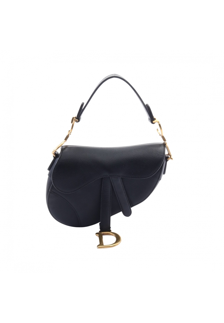 二奢 Pre-loved Christian Dior saddle bag Handbag leather black