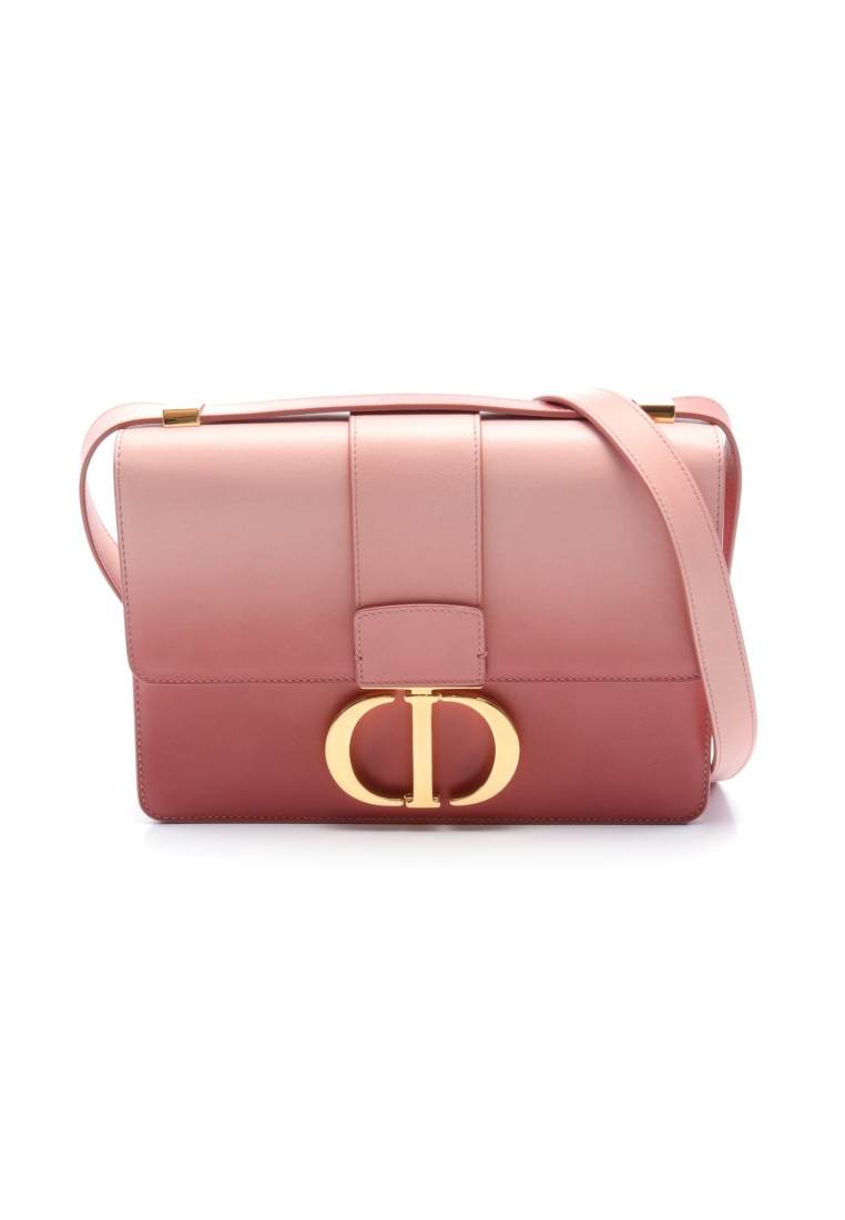 二奢 Pre-loved Christian Dior CD logo 30 Montaigne Shoulder bag leather Light pink Dusty pink