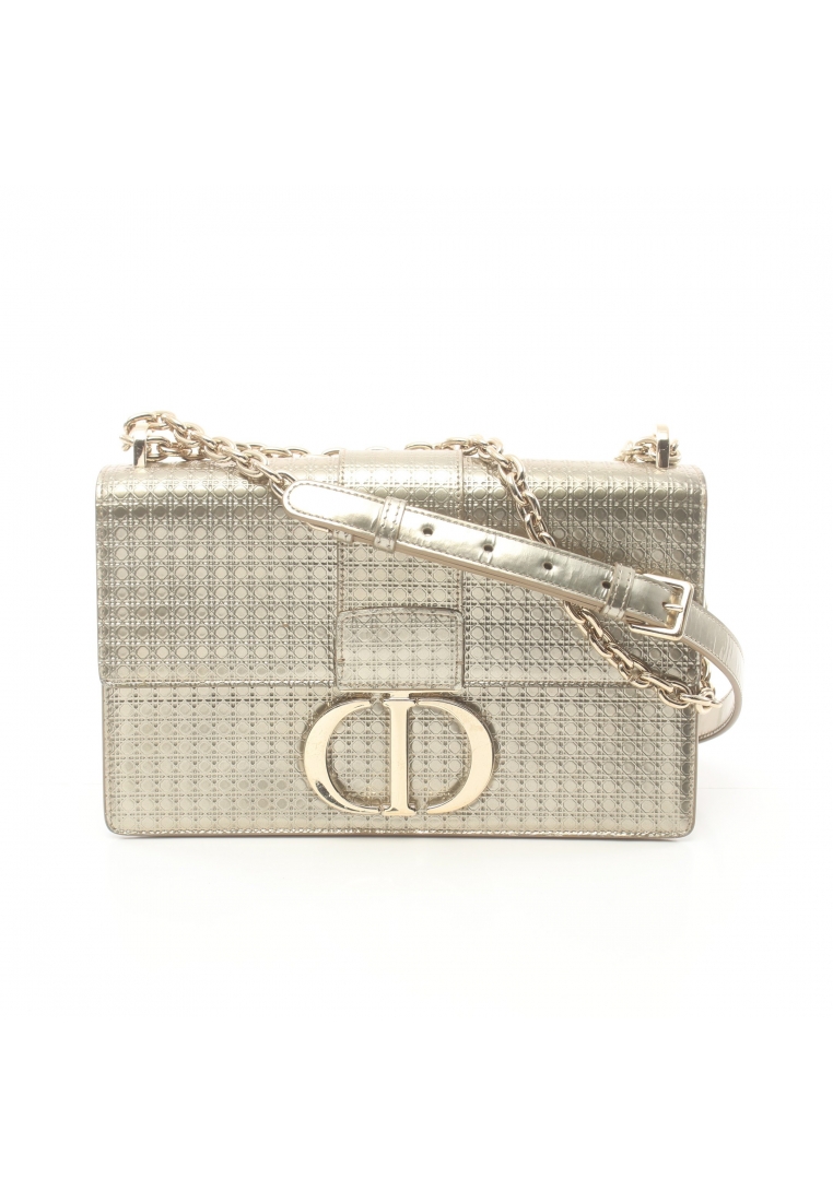 二奢 Pre-loved Christian Dior CD logo 30 Montaigne Canage chain shoulder bag leather gold