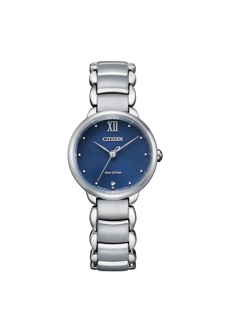 Citizen Eco-Drive Blue Dial Silver Stainless Steel Women Watch EM0920-86L