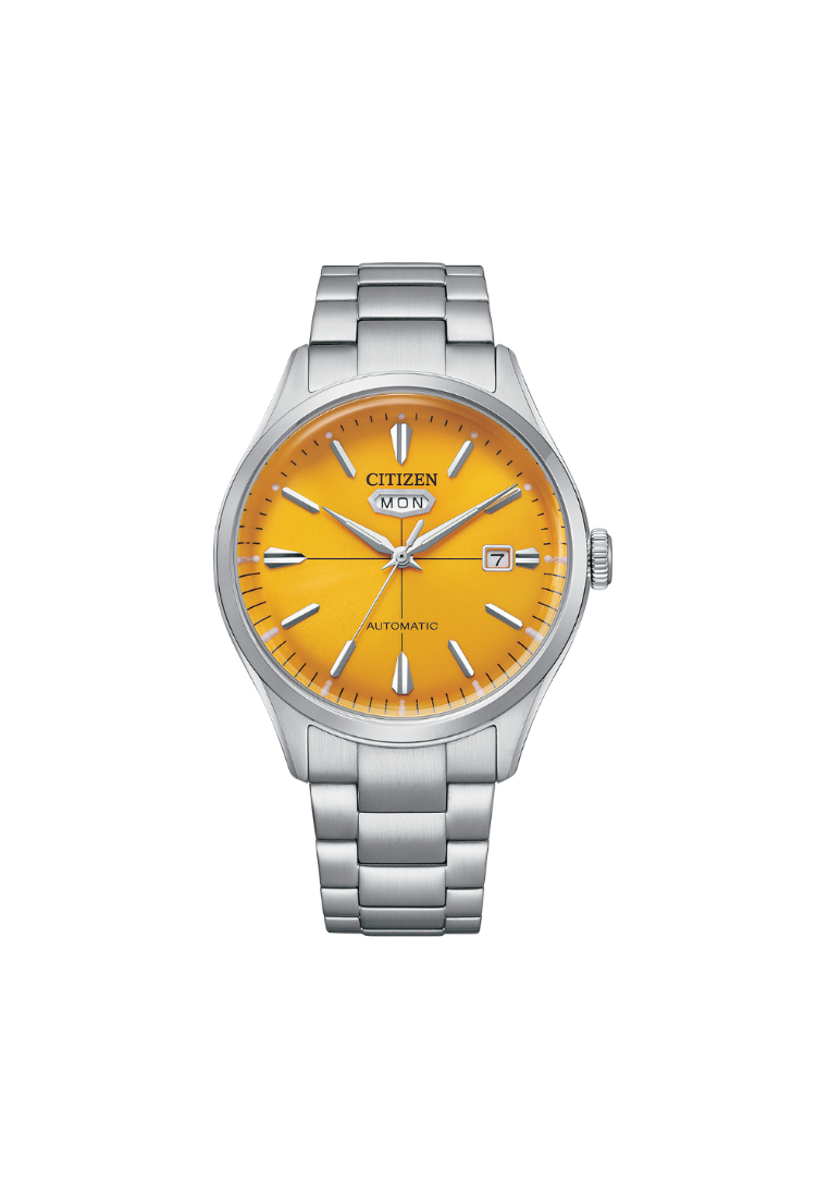 Citizen Automatic Yellow Dial Silver Stainless Steel Men Watch NH8391-51Z