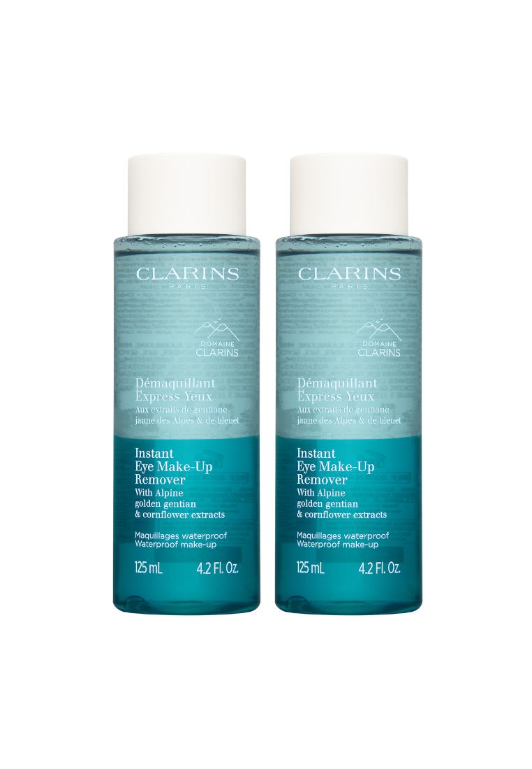 Clarins 2入套裝 防水眼部卸妝液 (針對濃彩妝或防水性妝容) 4.2oz, 125ml