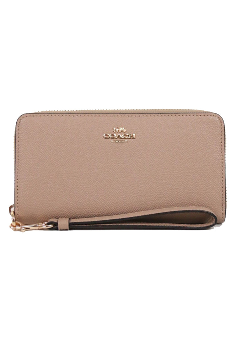 COACH Coach Zip Around C3441 Long Wallet In Taupe