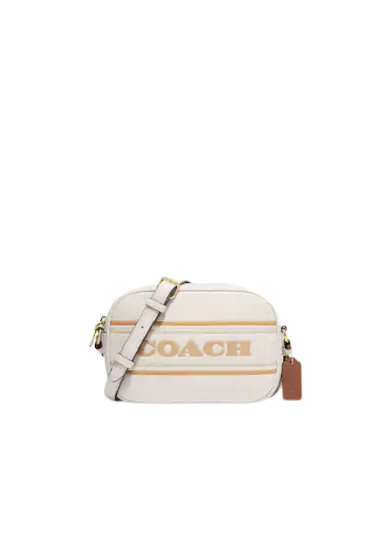 COACH Coach Mini Jamie Camera Crossbody Bag With Coach Stripe In Chalk Multi CH308