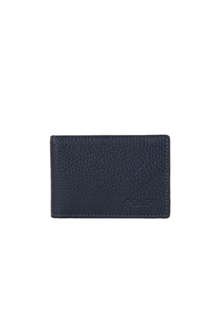 COACH Coach BillFold Wallet Compact In Midnight Navy CM167
