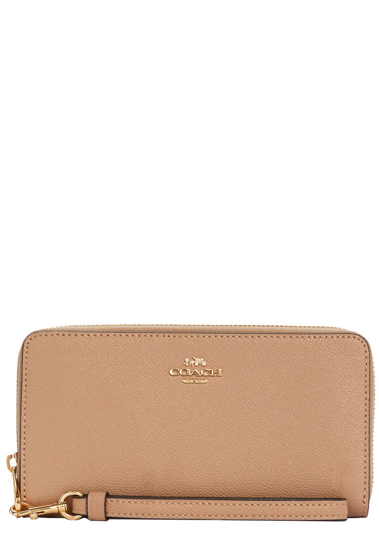COACH Coach Long Zip Around Wallet in Taupe C3441