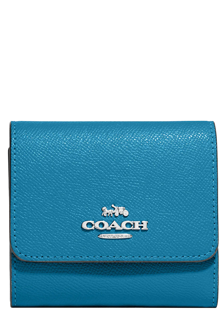 Coach Small Trifold Wallet in Electric Blue CF427