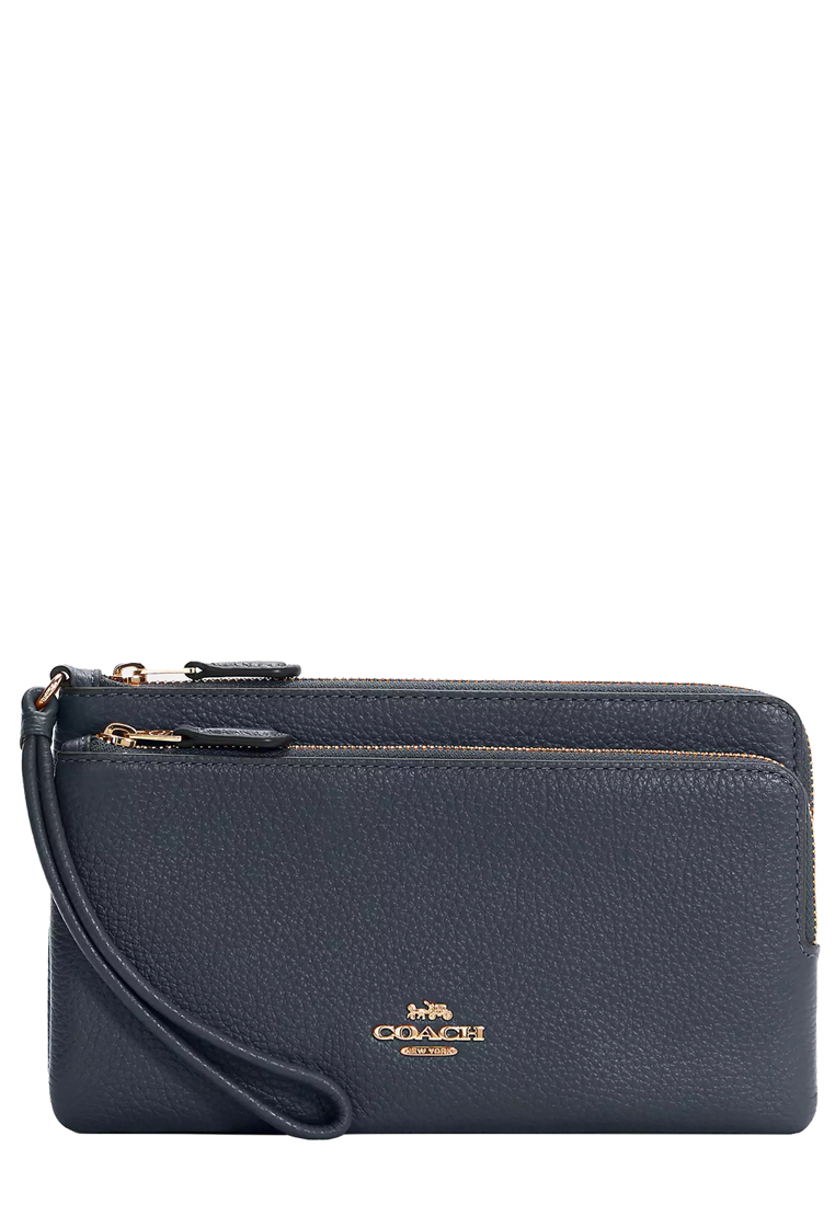 Coach Double Zip Wallet in Midnight C5610