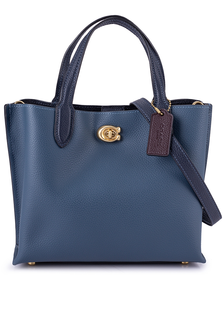 Coach Colorblock Leather Willow Tote 24 (cq)