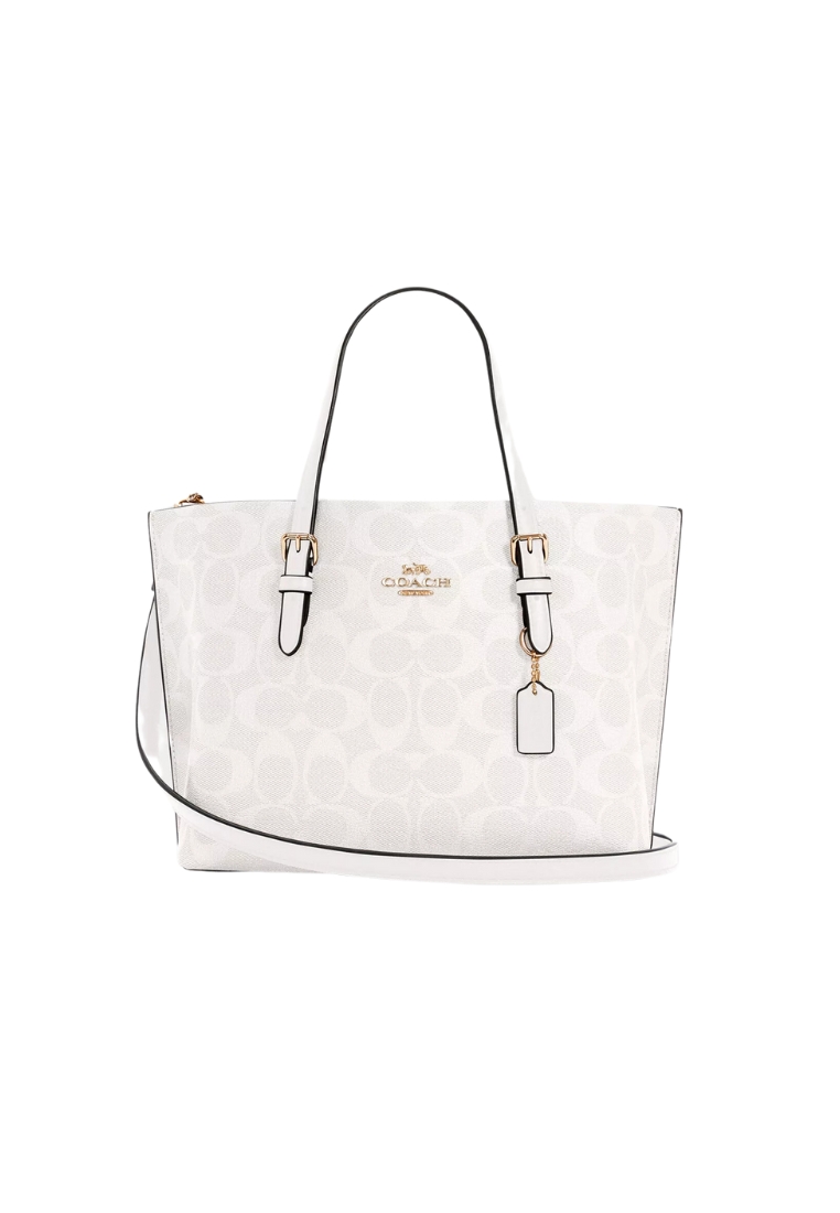 Coach Mollie 25 Tote Bag In Glacier White C4250