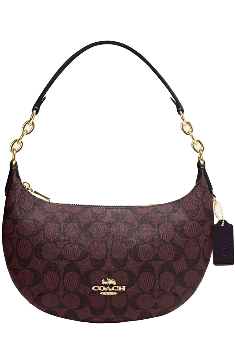 Coach Payton Hobo Bag In Signature Canvas in Oxblood Multi CE620