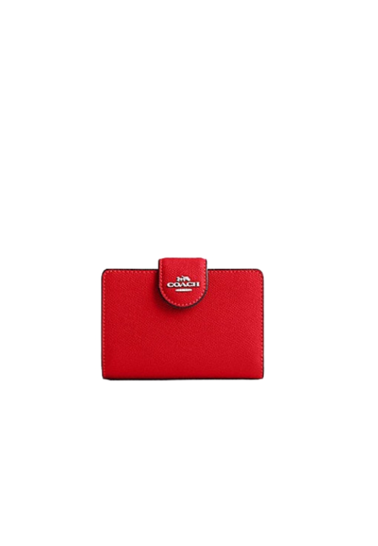 COACH Coach Medium Corner Zip Wallet In Bright Poppy 6390