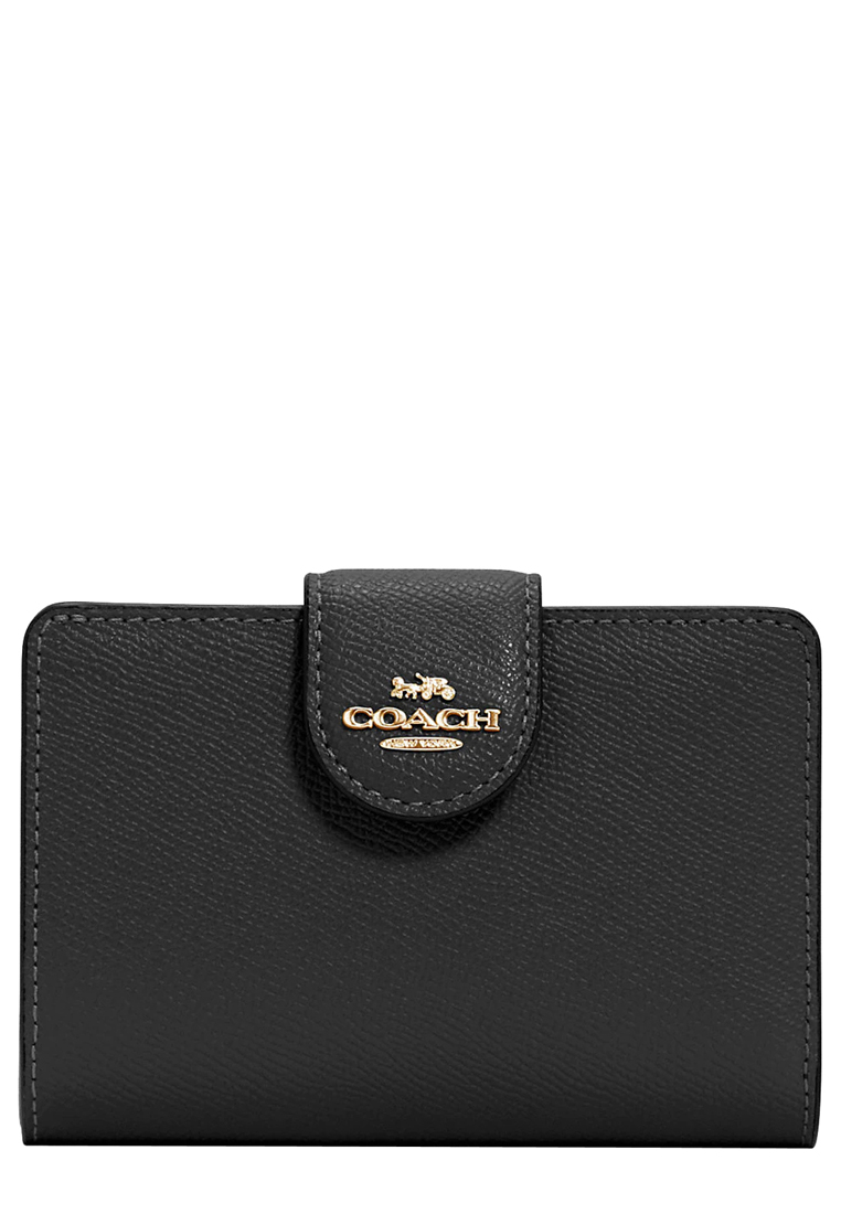 COACH Coach Medium Corner Zip Wallet in Black 6390