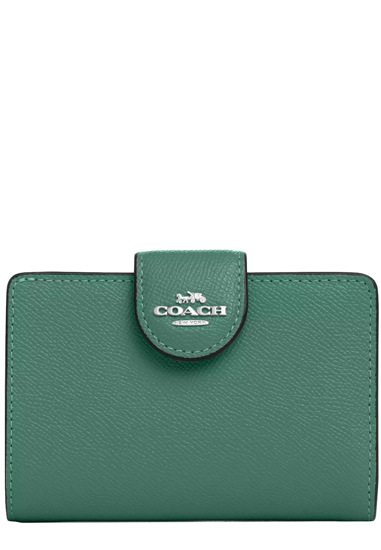 COACH Coach Medium Corner Zip Wallet in Bright Green 6390