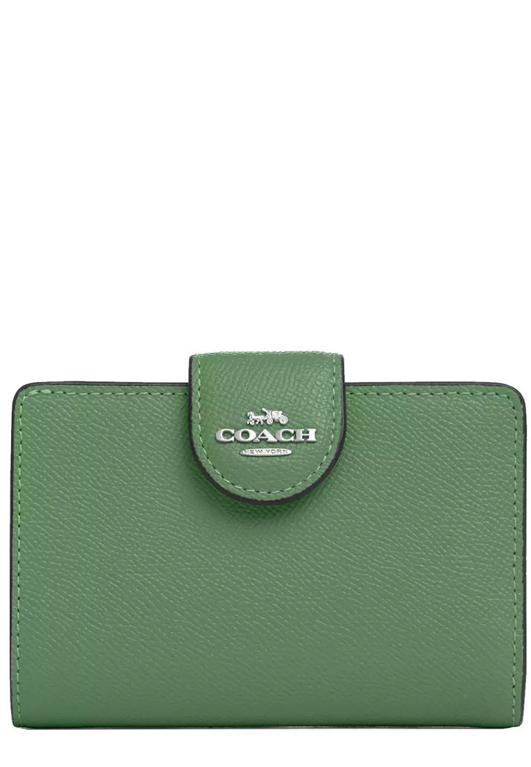 COACH Coach Medium Corner Zip Wallet in Soft Green 6390