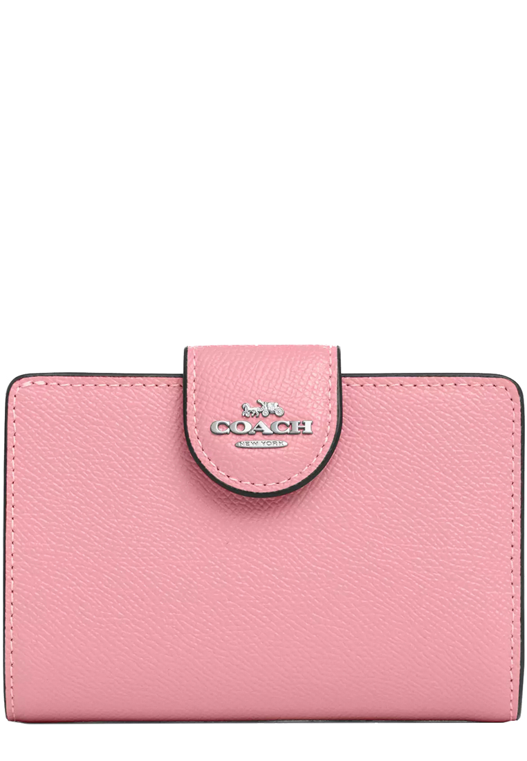 COACH Coach Medium Corner Zip Wallet in Flower Pink 6390