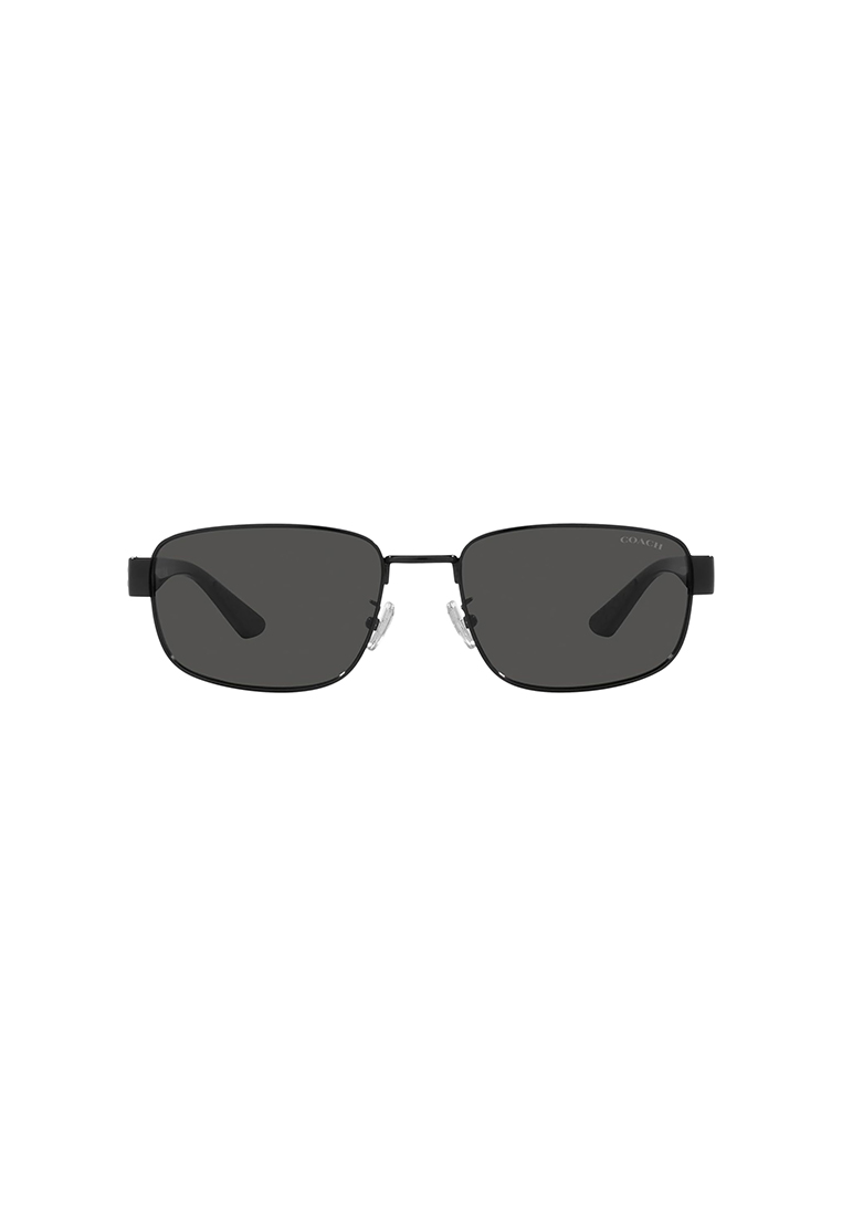 Coach Men's Rectangle Frame Black Metal Sunglasses - HC7149
