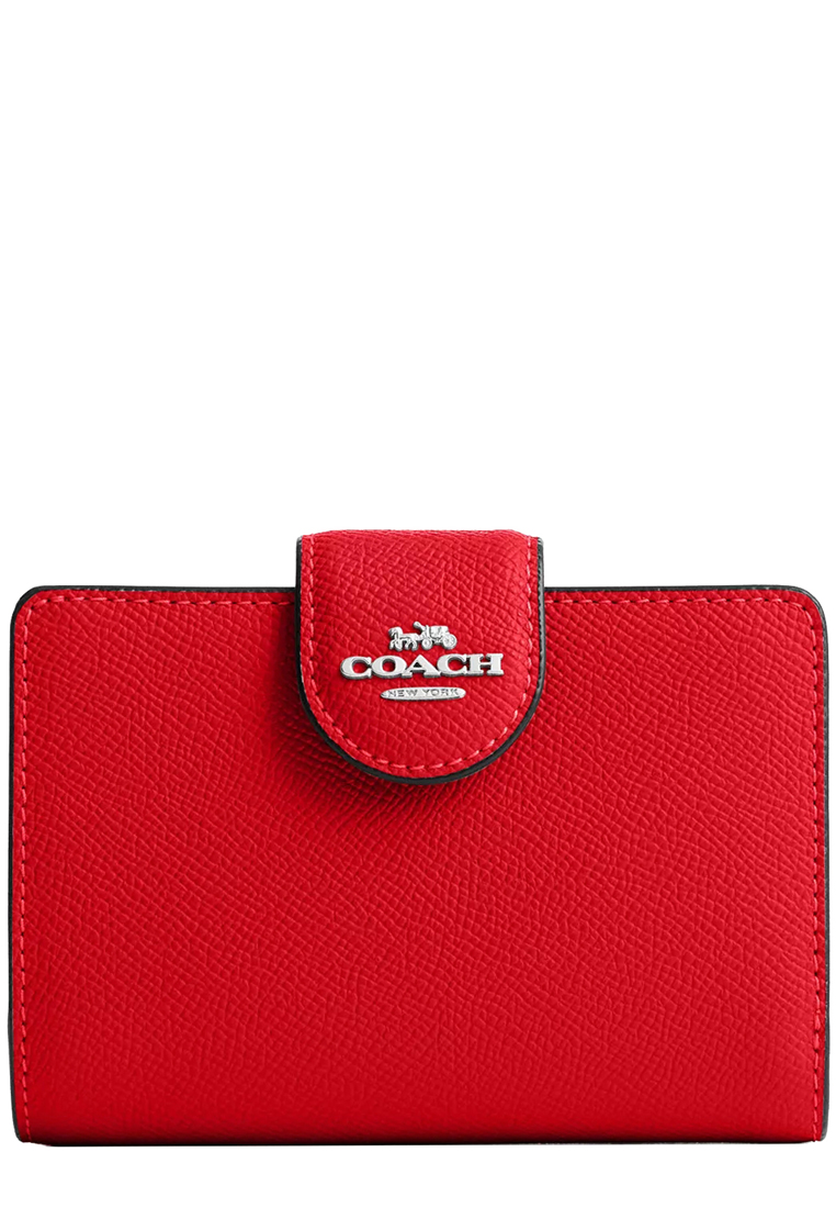 COACH Coach Medium Corner Zip Wallet in Bright Poppy 6390