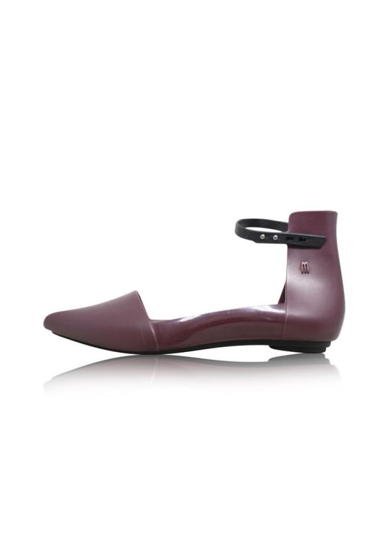 Contemporary Designer Pre-Loved CONTEMPORARY DESIGNER Purple Rubber Ankle Strap Flats