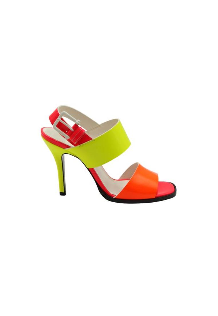 Contemporary Designer Pre-Loved CONTEMPORARY DESIGNER Neon Yellow, Pink & Orange High Heeled Sandals