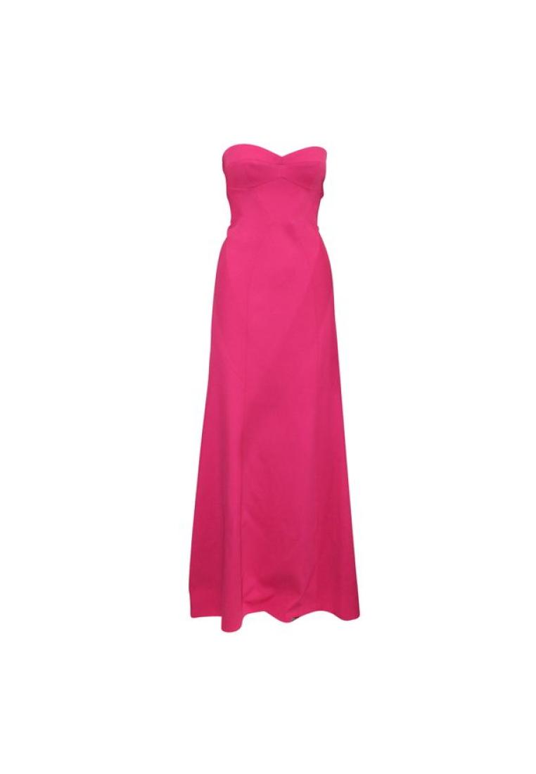 Contemporary Designer 明亮的粉紅色肩帶長裙晚禮服