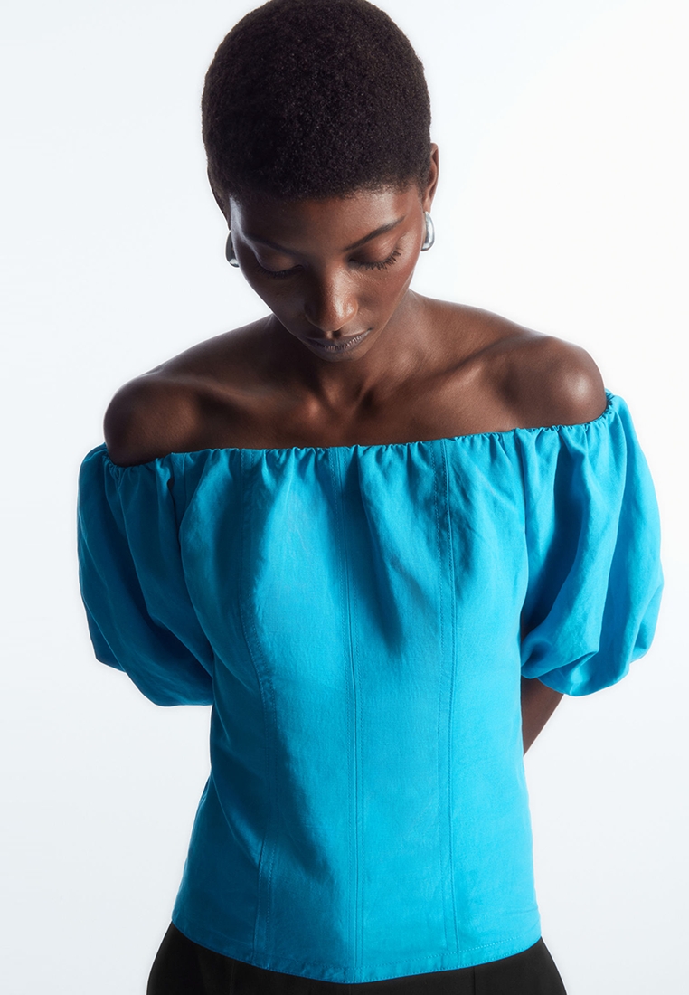 COS Off-The-Shoulder Puff-Sleeve Top
