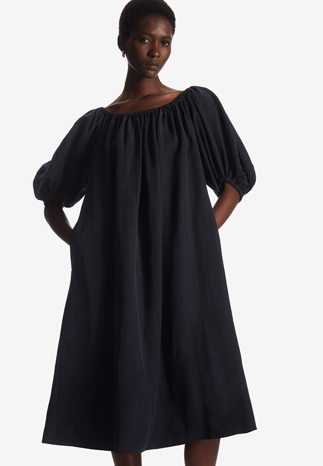 COS Off-the-Shoulder Puff-Sleeve Dress