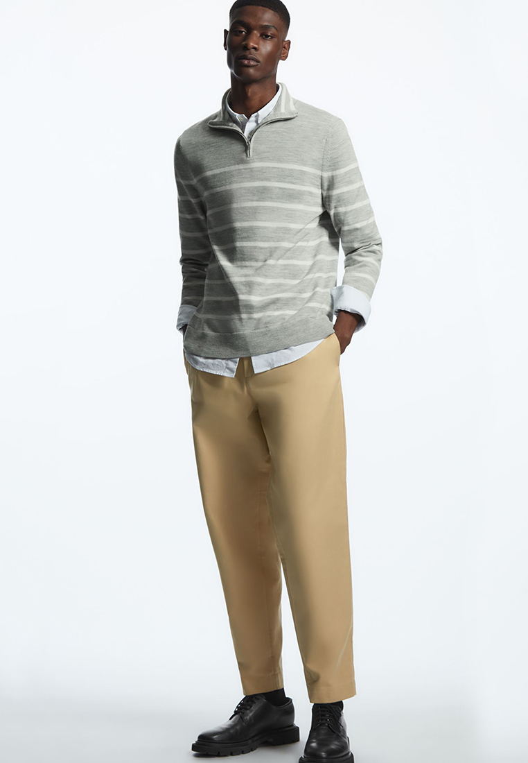 COS Tapered Pleated Twill Chinos