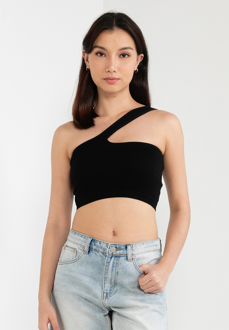 Cotton On Seamless One Shoulder Micro Crop Top
