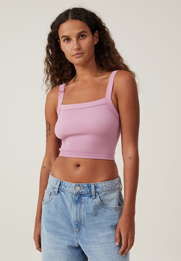 Cotton On Seamless Nelly Straight Neck Tank Top
