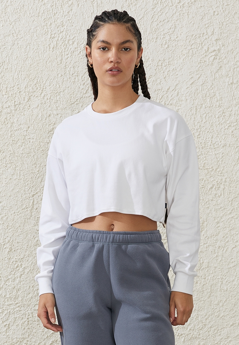 Cotton On Body Lightweight Cropped Long Sleeve Top