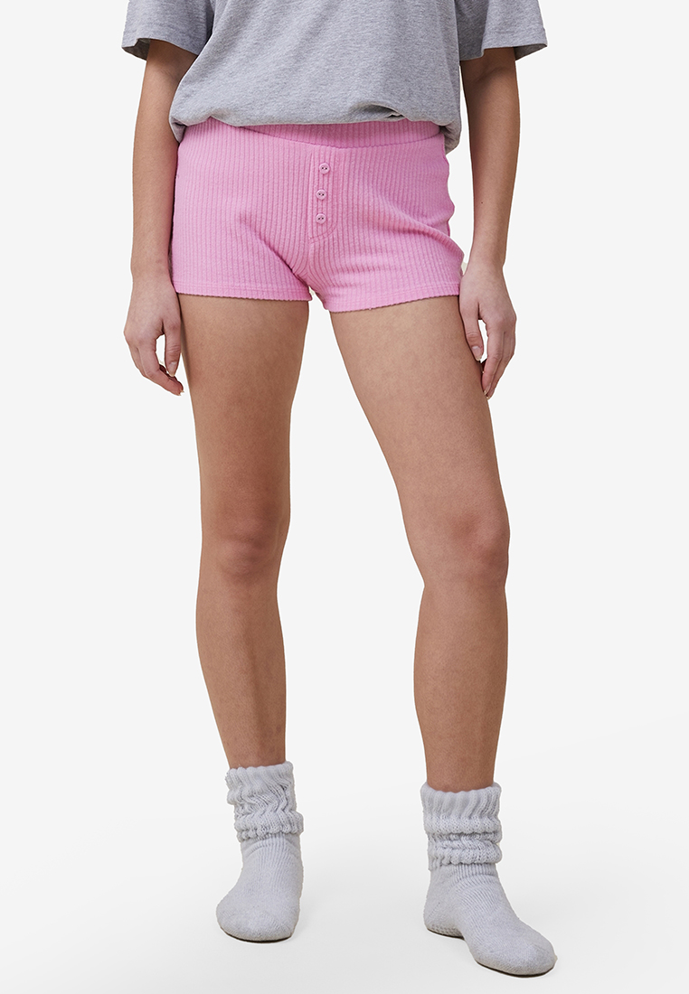Cotton On Body Super Soft Rib Button Front Shorts
