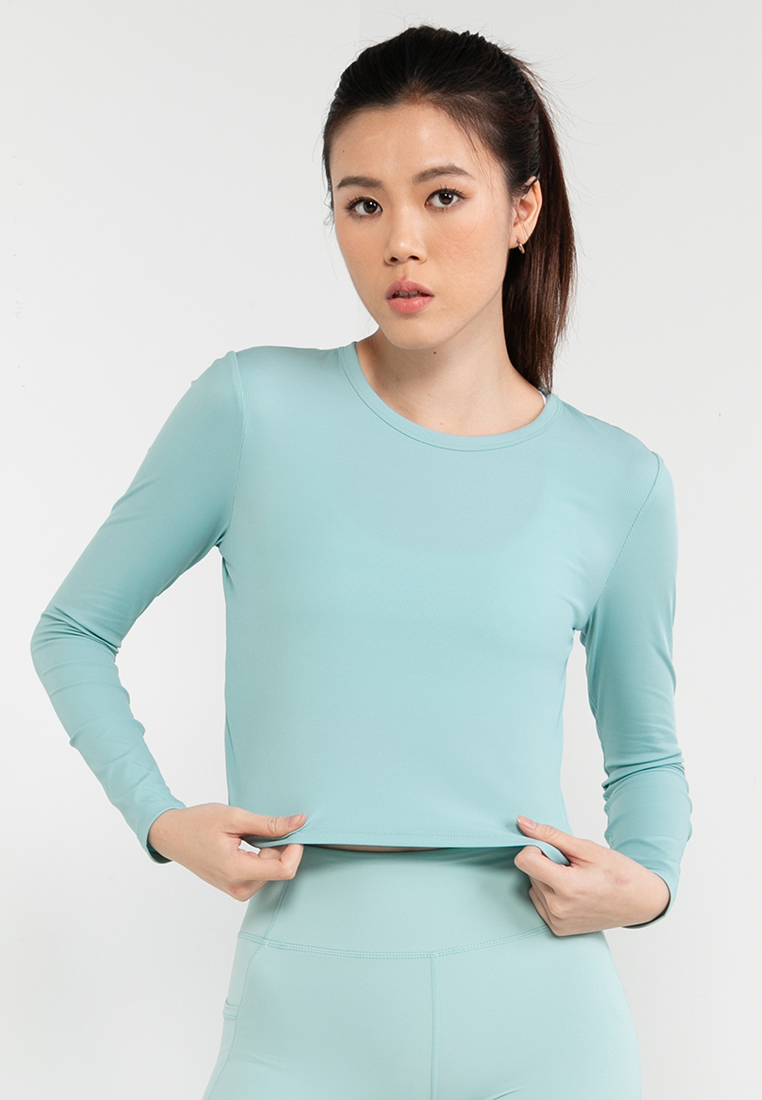 Cotton On Body Active Rib Fitted Long Sleeves Top