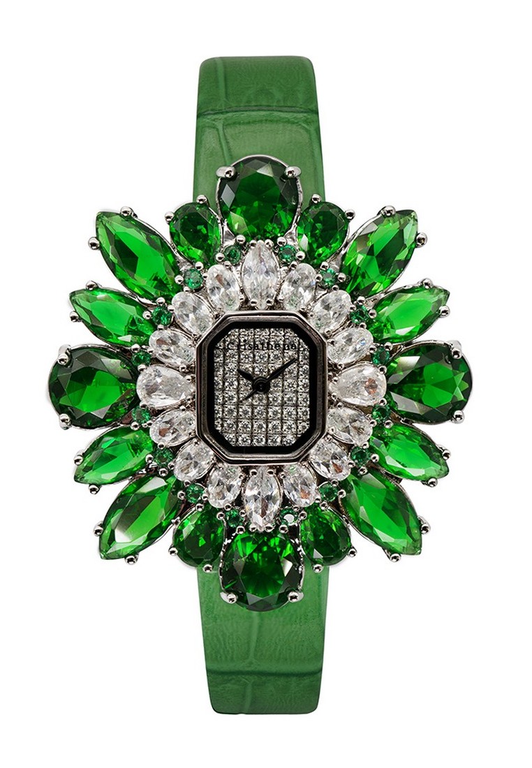 【明星熱捧】Crisathena女裝Snow時尚腕錶(綠色)