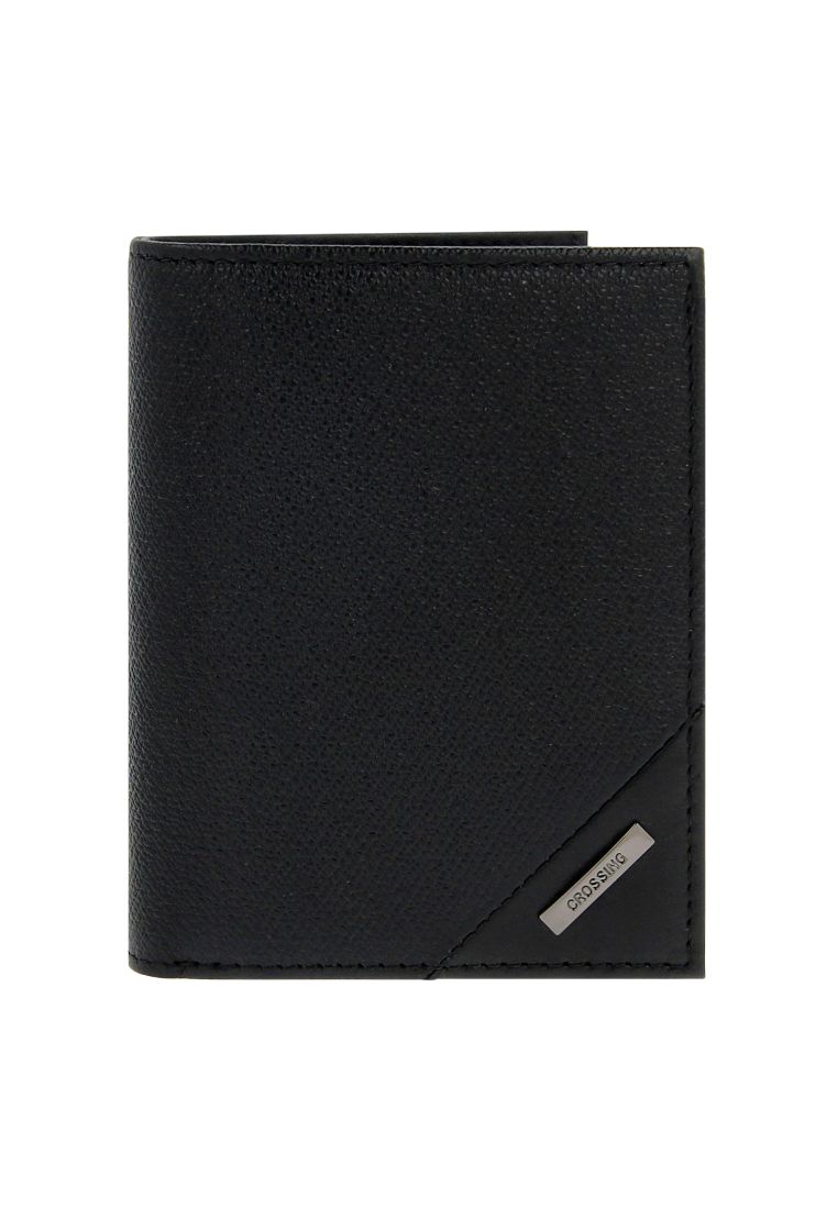 CROSSING Crossing Riforma Short Leather Wallet Case With Coin Pouch RFID - Black