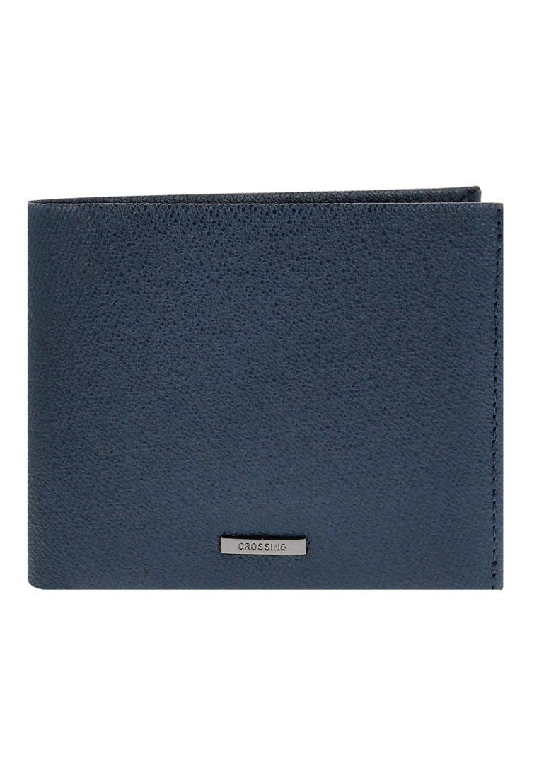 CROSSING Crossing Elite Bi-fold Leather Wallet With Flap And Coin Pouch RFID - Jeans